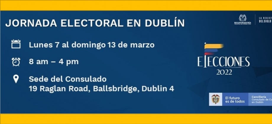 Jornada Electoral en Dublín del 7 al 13 de marzo: Senado, Cámara de Representantes y Consultas Interpartidistas   