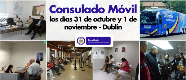 Consulado Móvil llegará a Dublín los días 31 de octubre y 1 de noviembre de 2014