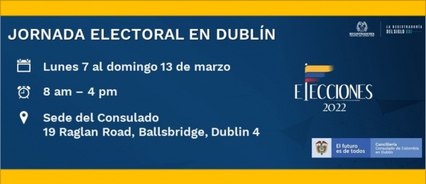 Jornada Electoral en Dublín del 7 al 13 de marzo: Senado, Cámara de Representantes y Consultas Interpartidistas   